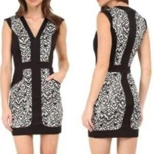French Connection Black and white dress